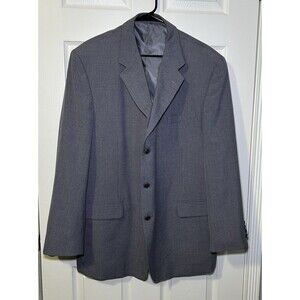 John Blair Men’s 3 Button Long Sleeve Blazer Sportscoat Grey Size 46